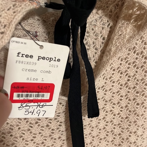 NWT Free People Boat Neck Sweater - Picture 5 of 6